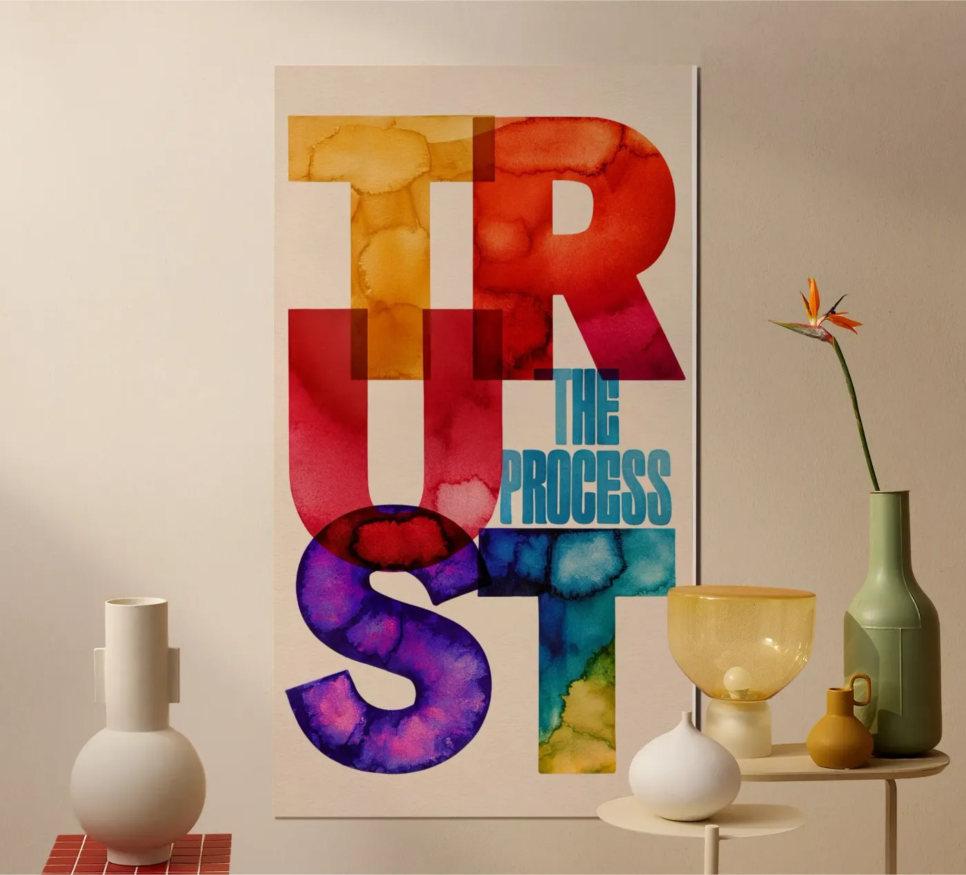 VERTROUW poster van 20 Farben