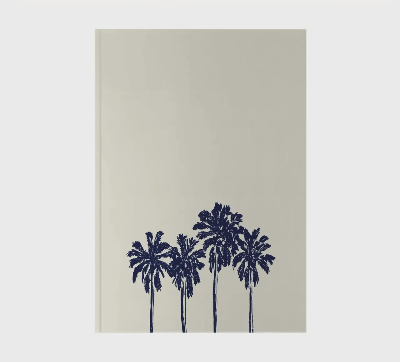 Palm trees on a beige background notebook by Sixmai
