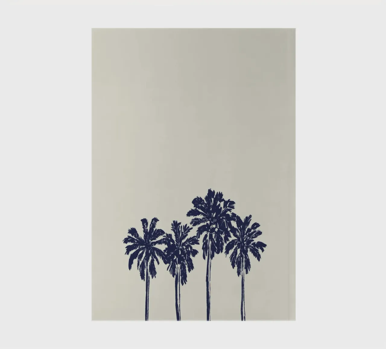 Palm trees on a beige background notebook by Sixmai