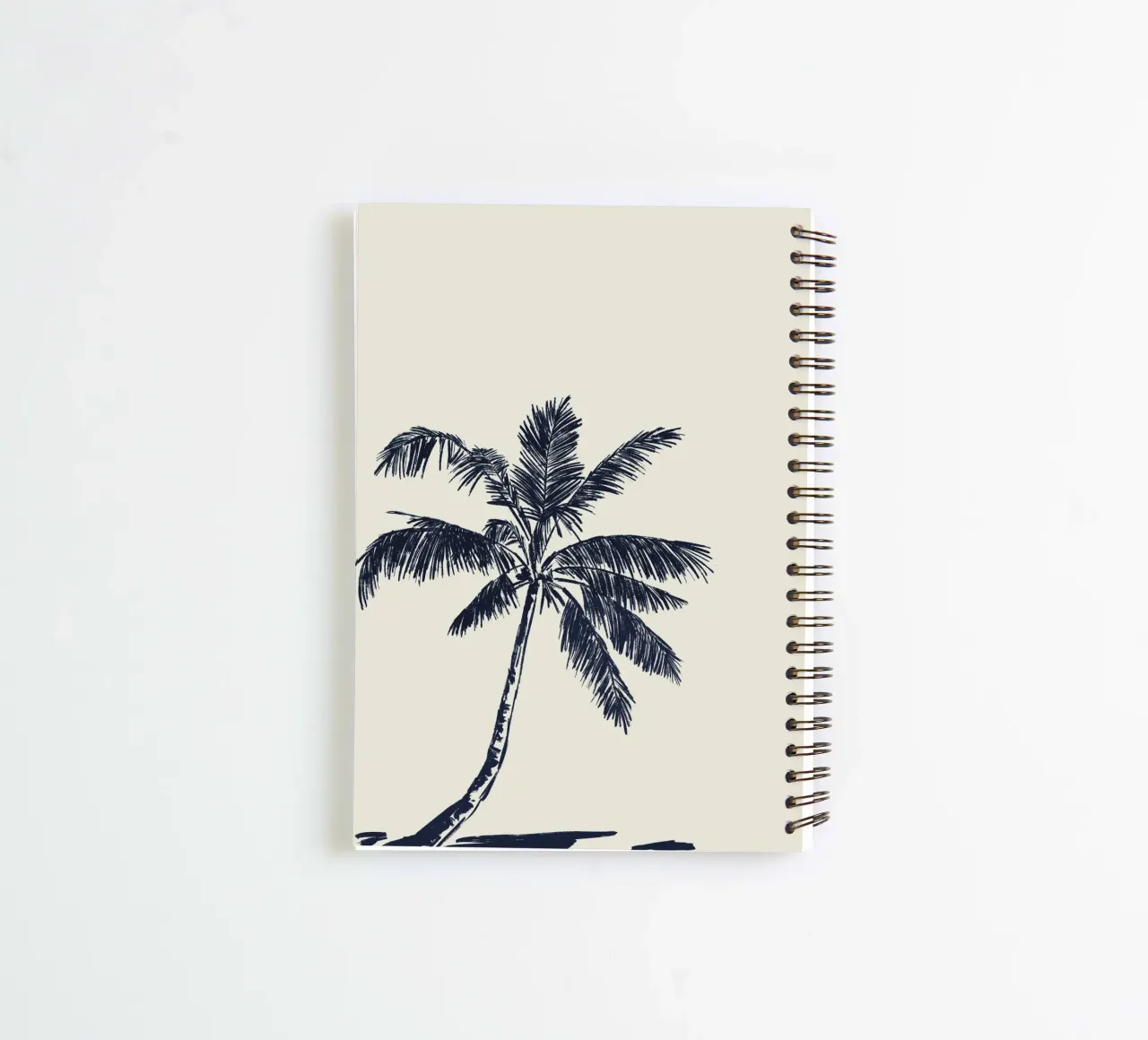 Palm tree line drawing spiral notebook by Sixmai
