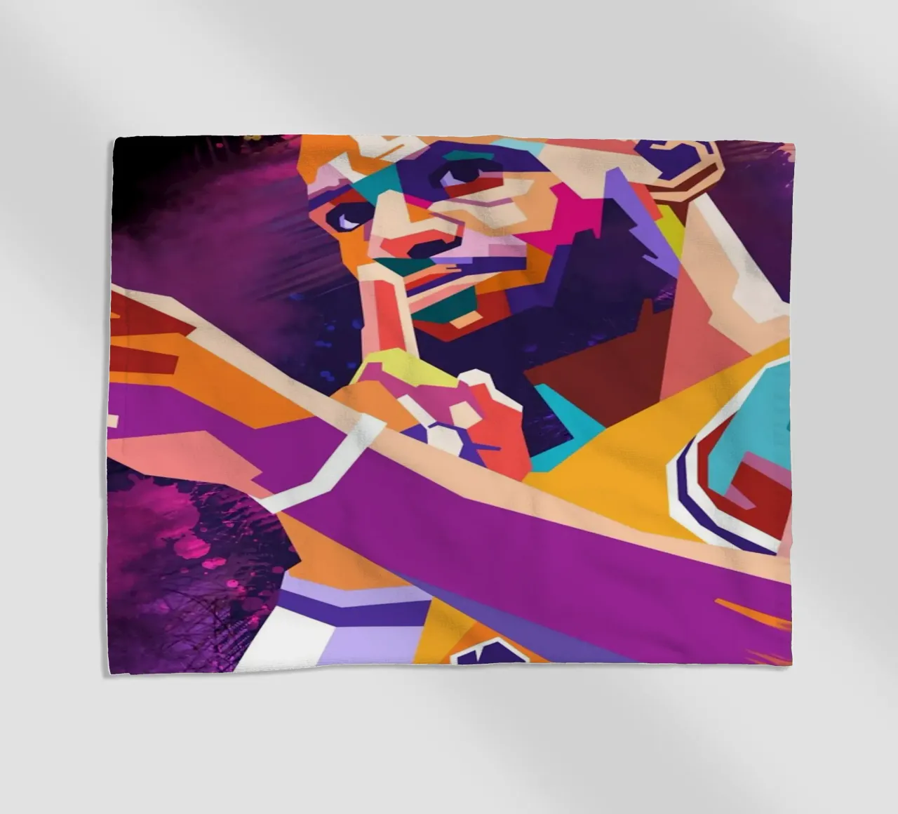 Iconic basketball player Lebron James beach towel by Hantamrata