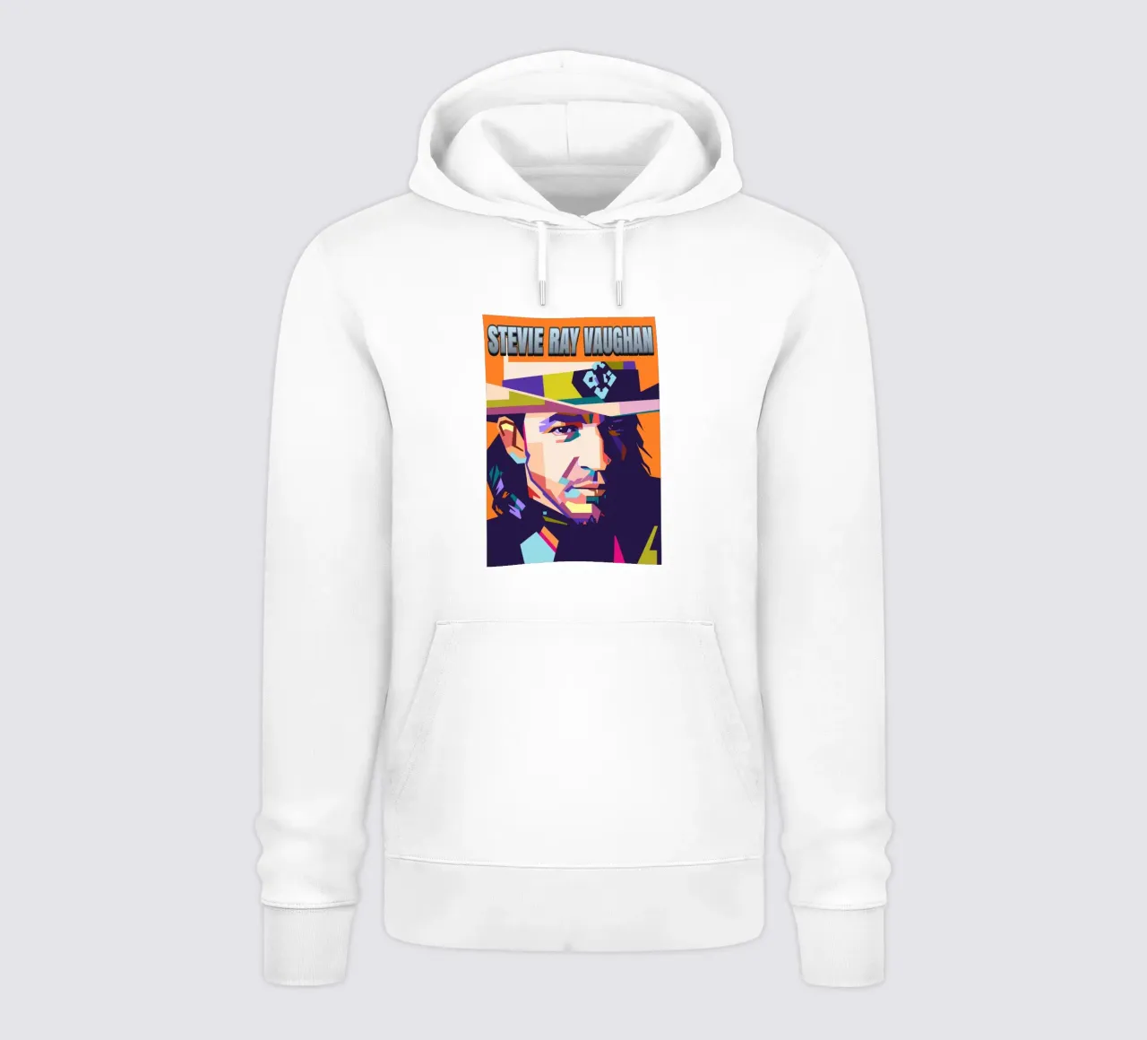 Ritratto pop art di Stevie Ray Vaughan felpa con cappuccio da Hantamrata