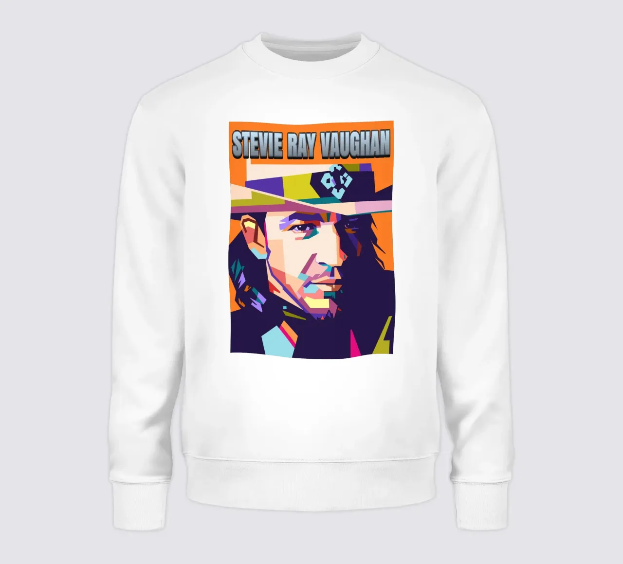Ritratto pop art di Stevie Ray Vaughan felpa da Hantamrata