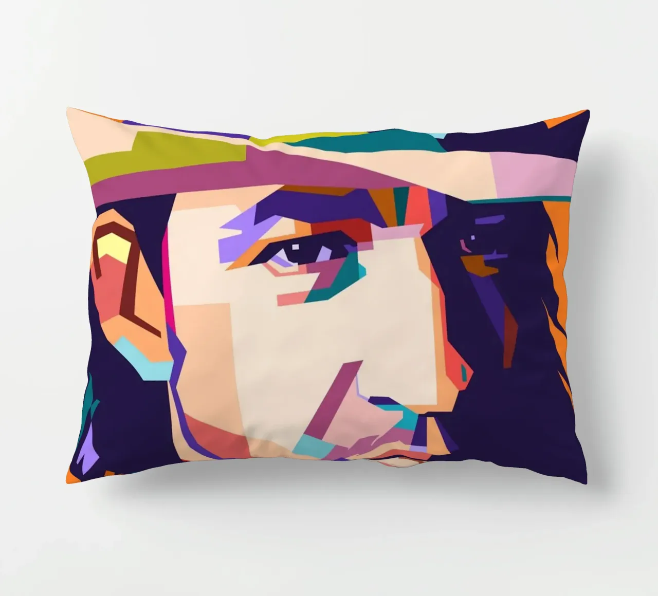 Ritratto pop art di Stevie Ray Vaughan cuscino da Hantamrata