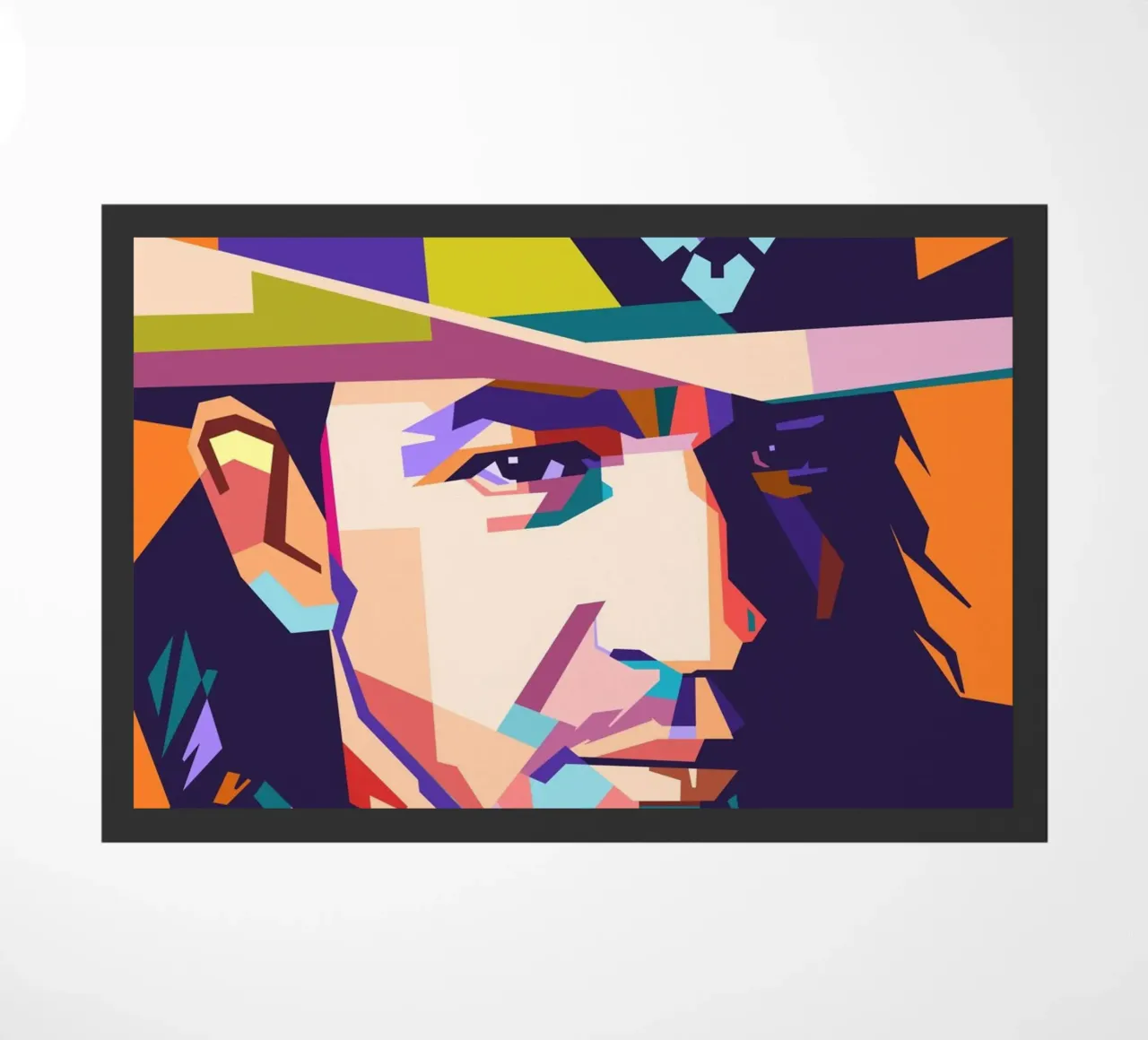 Ritratto pop art di Stevie Ray Vaughan zerbino da Hantamrata