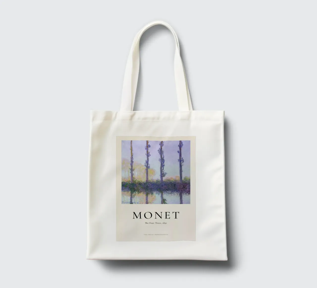 Monet - The Four Trees borsa in juta da ARTOTHEK