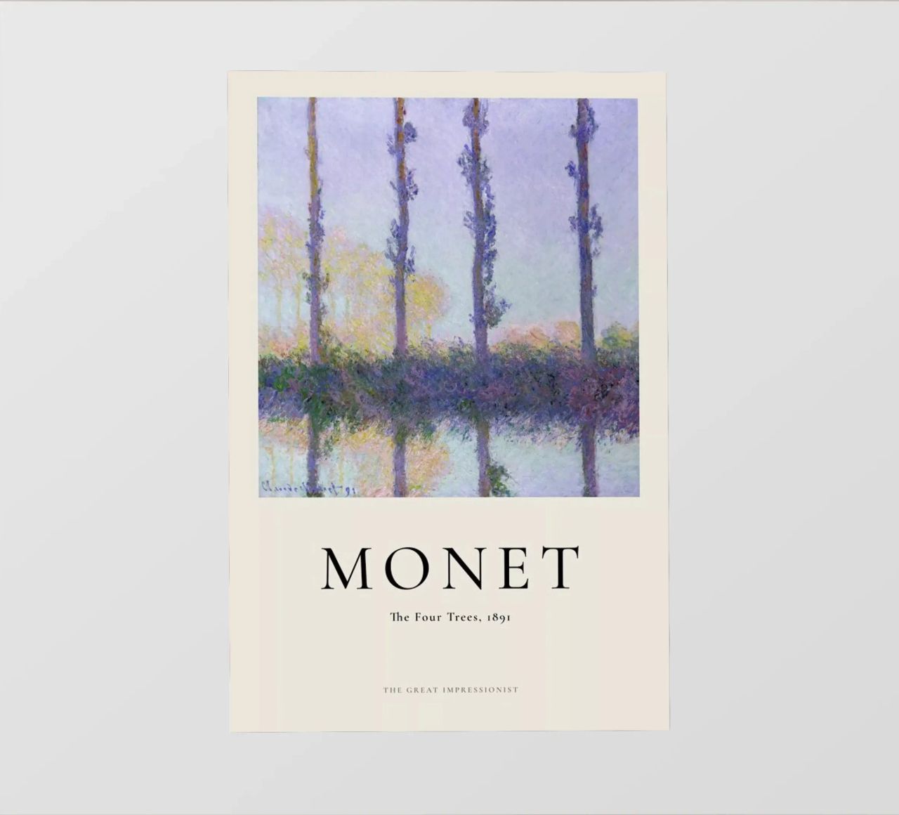 Monet - The Four Trees pellicola backlit da ARTOTHEK