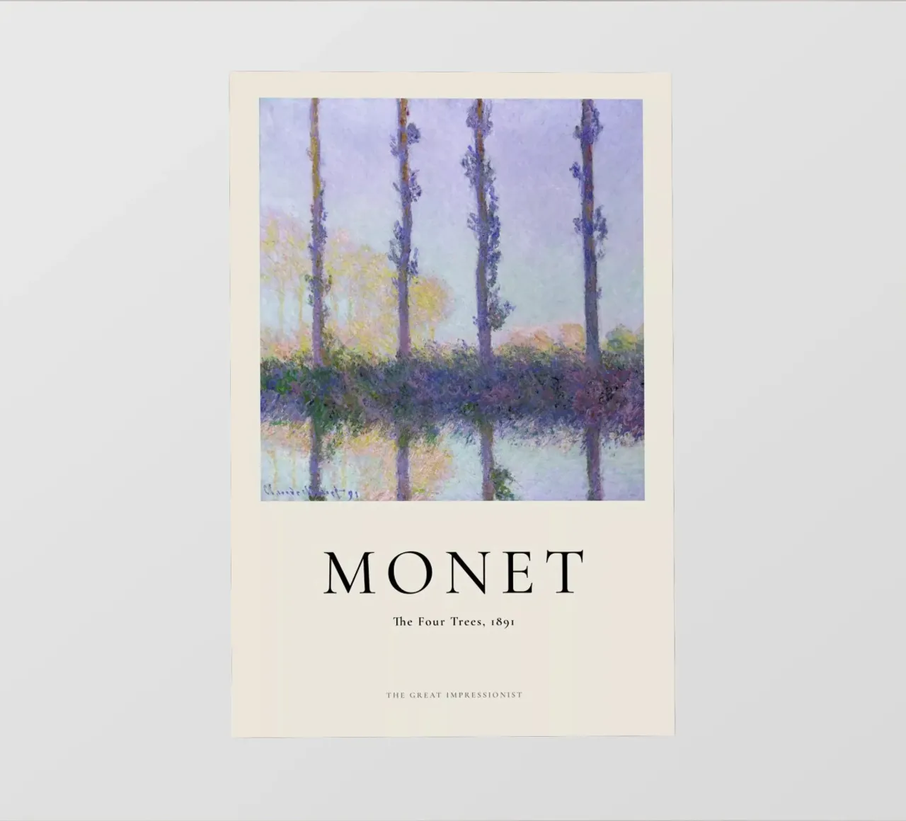 Monet - The Four Trees pellicola backlit da ARTOTHEK