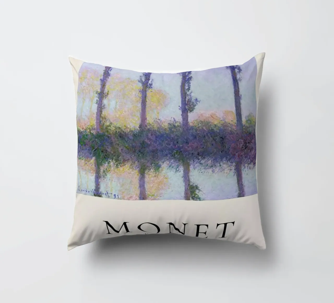 Monet - The Four Trees cuscino da ARTOTHEK