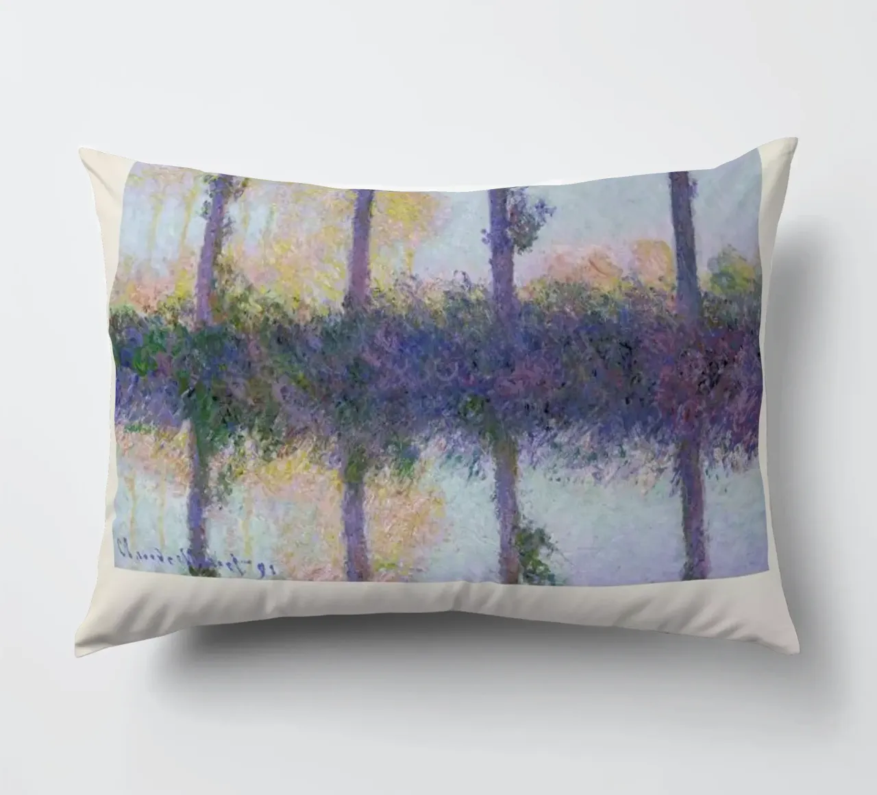 Monet - The Four Trees Kissen von ARTOTHEK