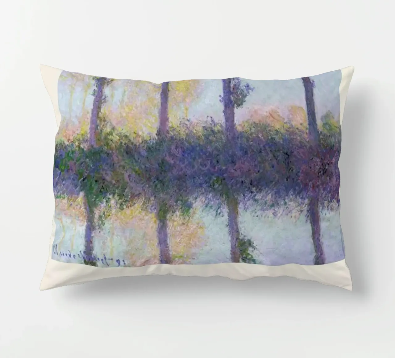 Monet - The Four Trees cuscino da ARTOTHEK
