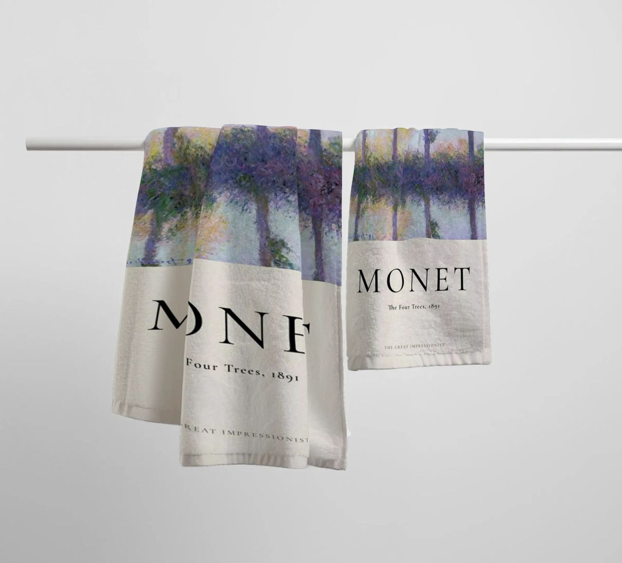 Monet - The Four Trees Handtuch von ARTOTHEK