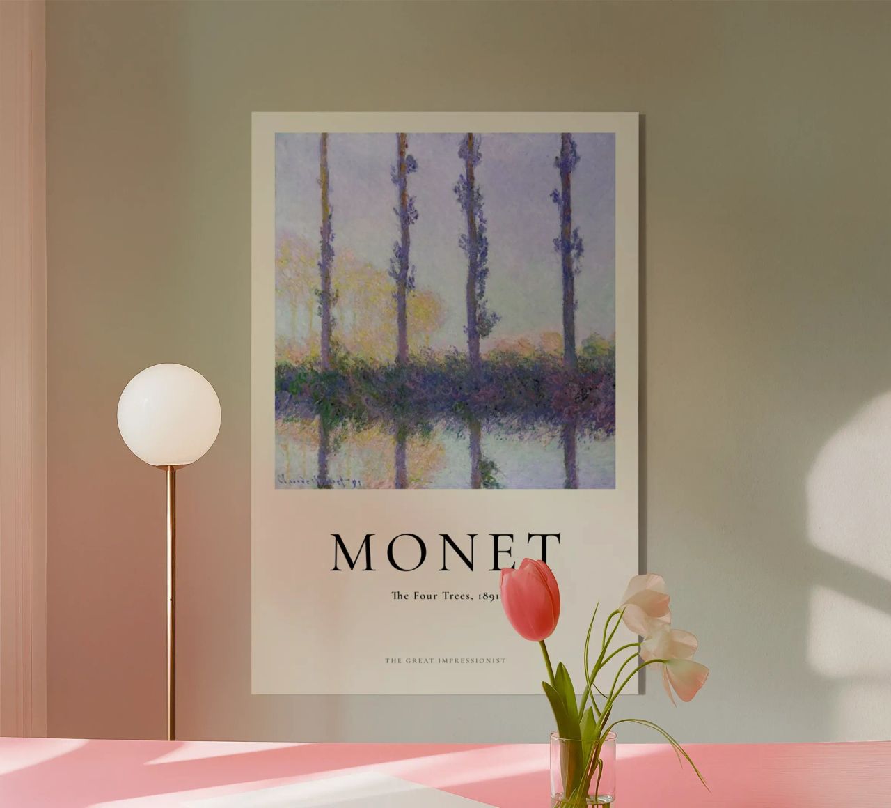 Monet - The Four Trees plexiglass da ARTOTHEK