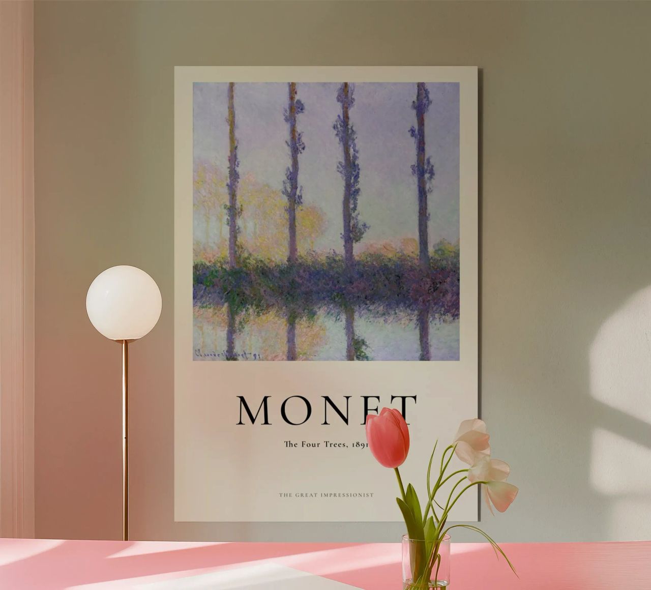 Monet - The Four Trees alluminio dibond da ARTOTHEK