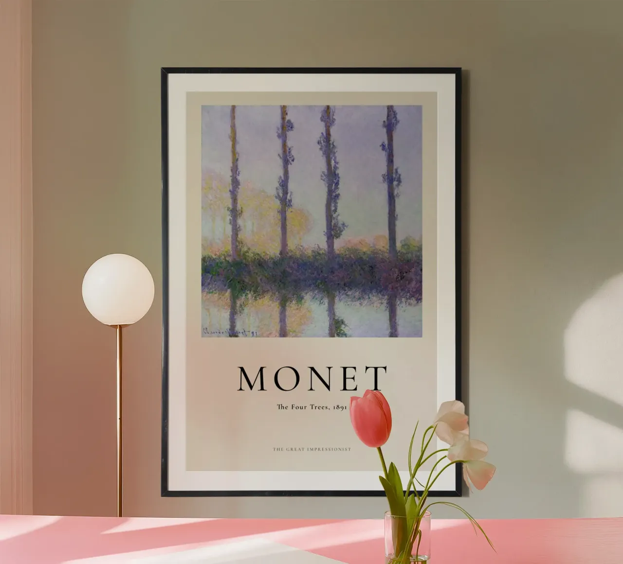 Monet - The Four Trees carta hahnemühle da ARTOTHEK