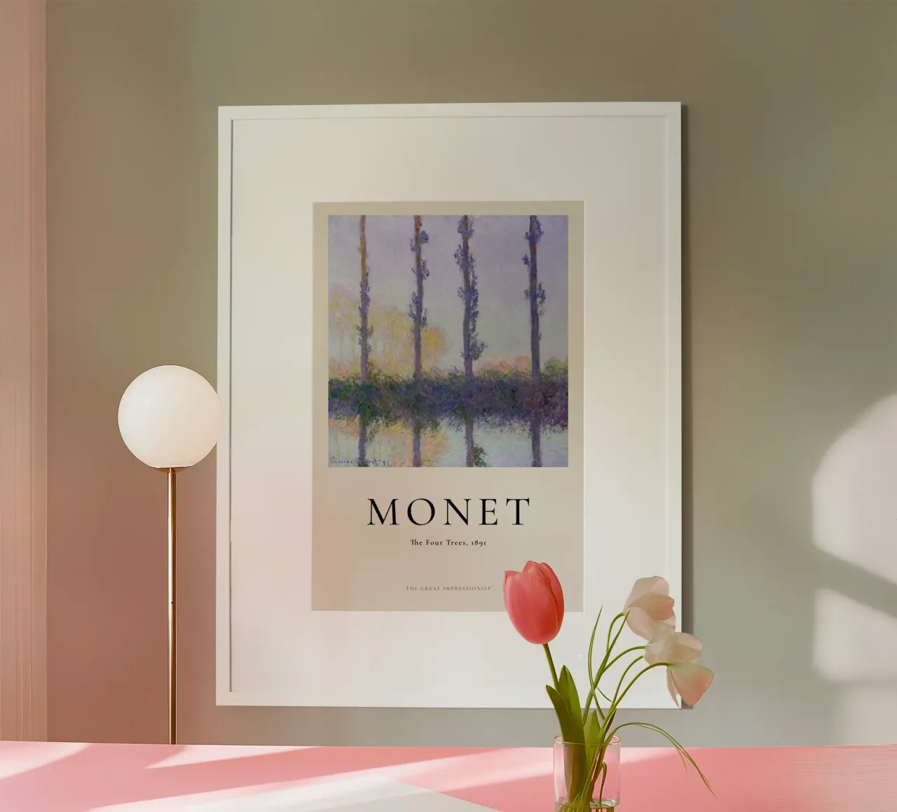 Monet - The Four Trees carta hahnemühle da ARTOTHEK