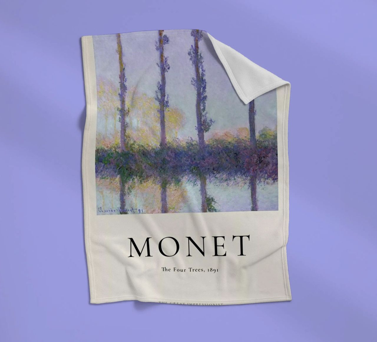 Monet - The Four Trees Fleecedecke von ARTOTHEK