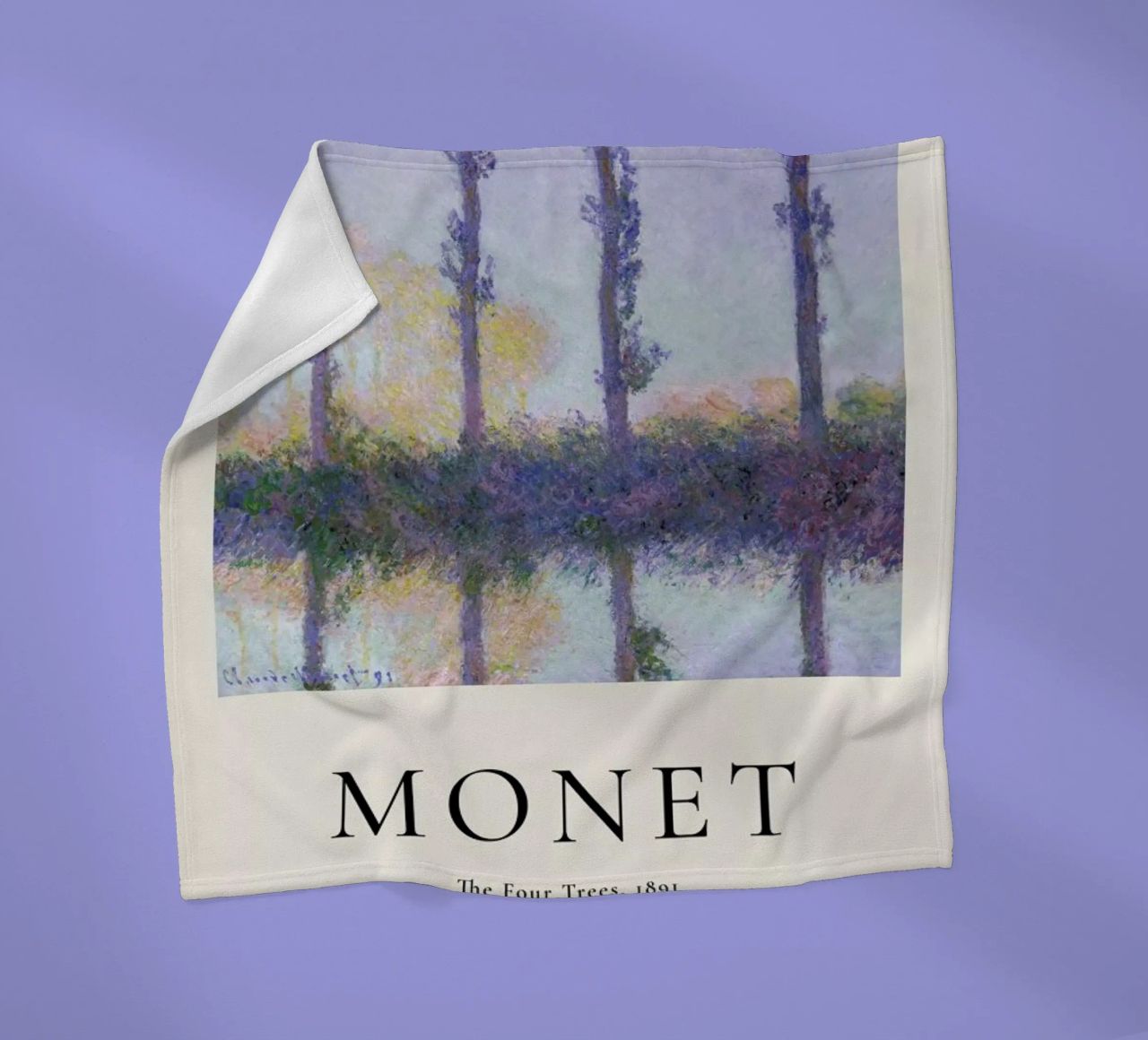 Monet - The Four Trees Fleecedecke von ARTOTHEK
