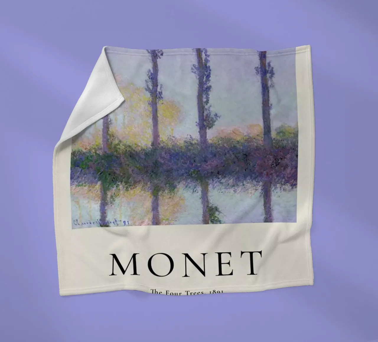 Monet - The Four Trees fleecedeken van ARTOTHEK