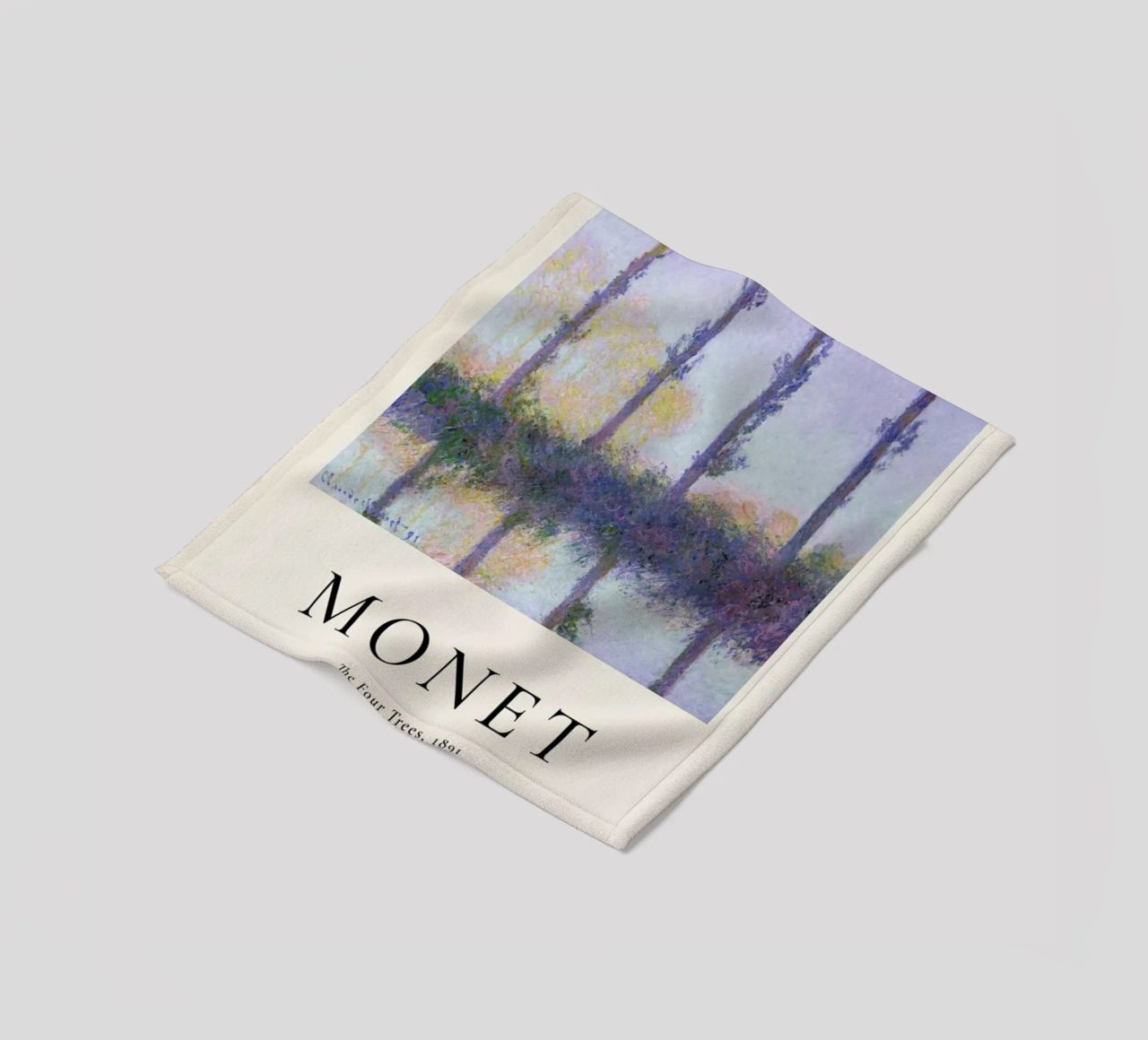 Monet - The Four Trees Fleecedecke von ARTOTHEK
