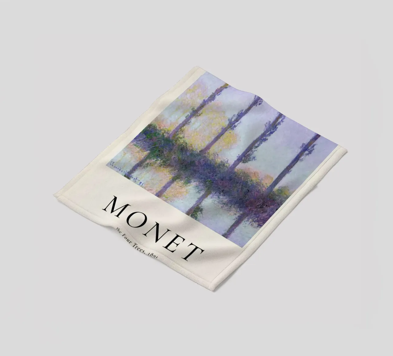 Monet - The Four Trees fleecedeken van ARTOTHEK