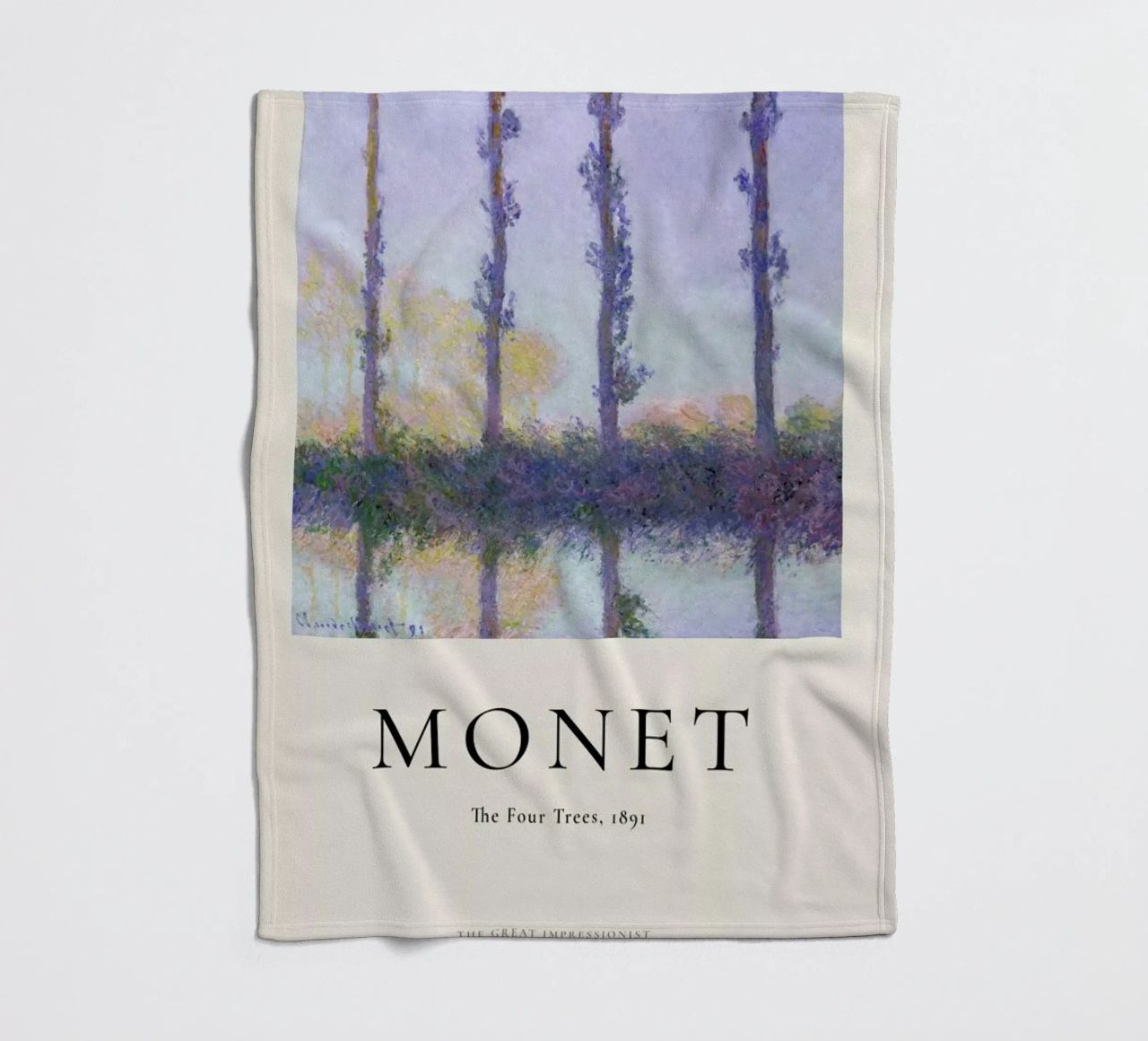 Monet - The Four Trees Fleecedecke von ARTOTHEK