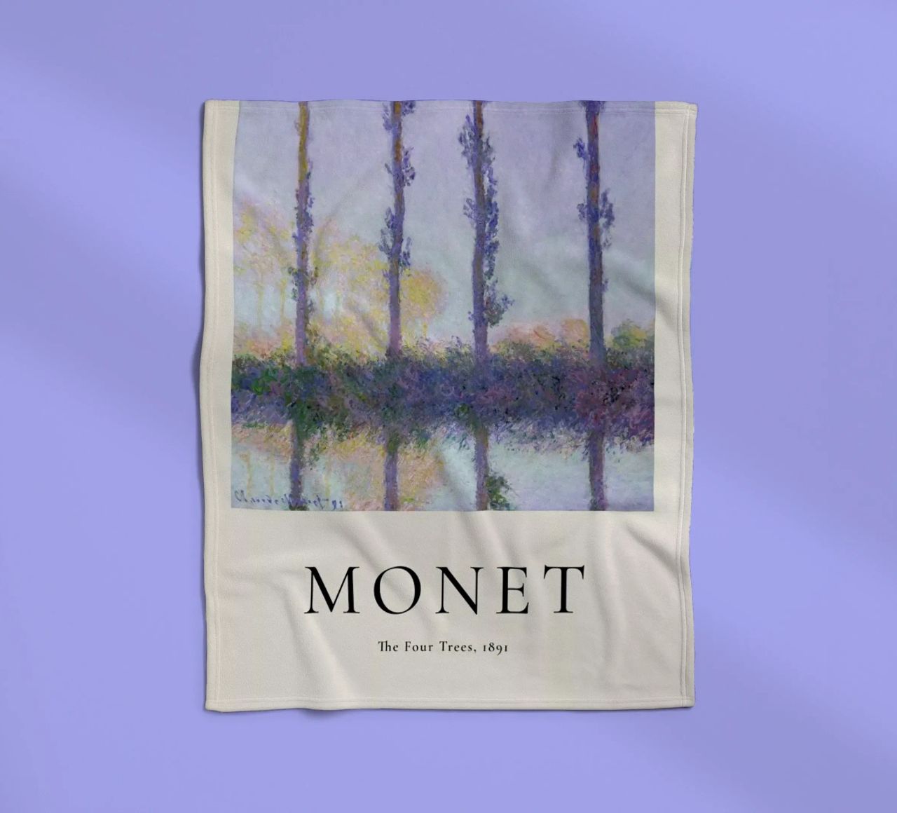 Monet - The Four Trees Fleecedecke von ARTOTHEK