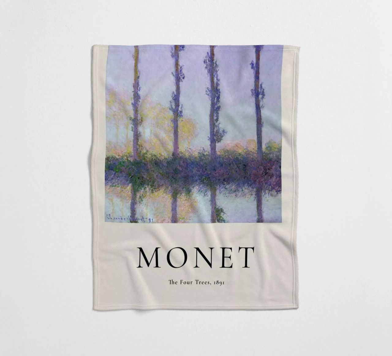 Monet - The Four Trees Fleecedecke von ARTOTHEK