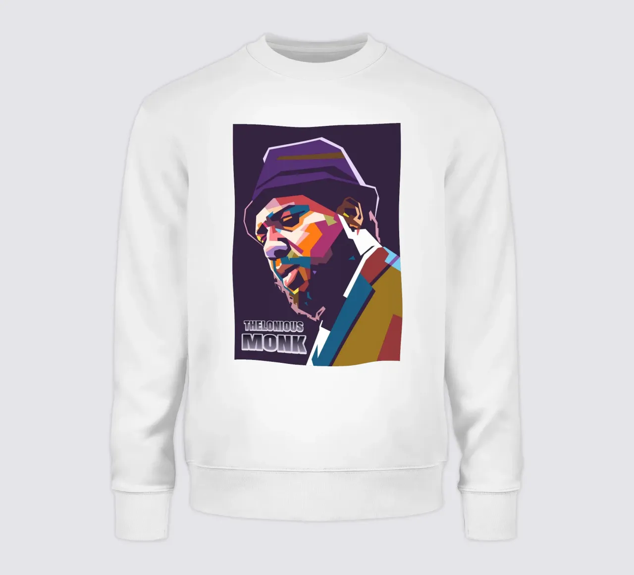 Ritratto pop art di Thelonious Monk felpa da Hantamrata