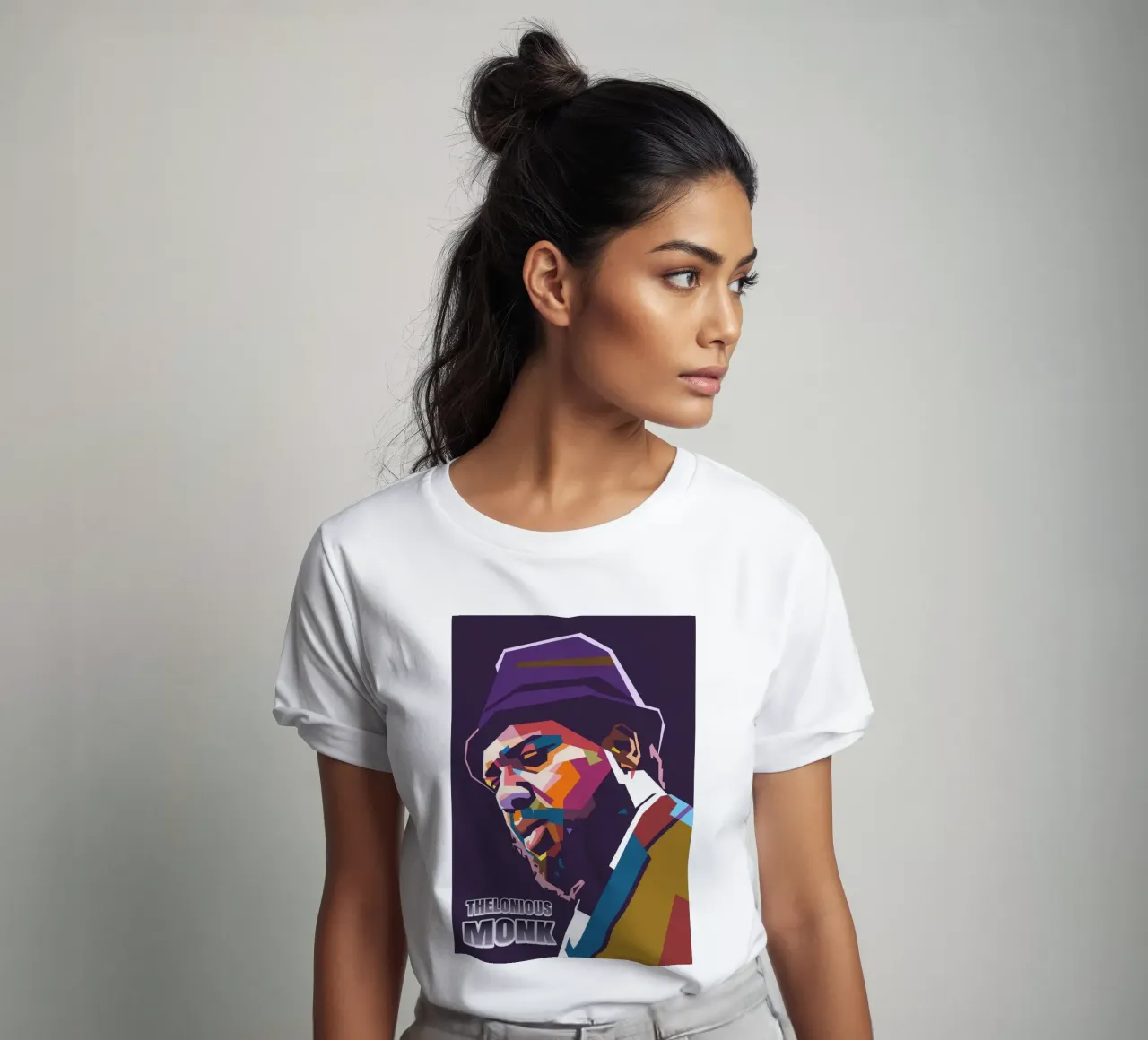 Ritratto pop art di Thelonious Monk t-shirt da Hantamrata