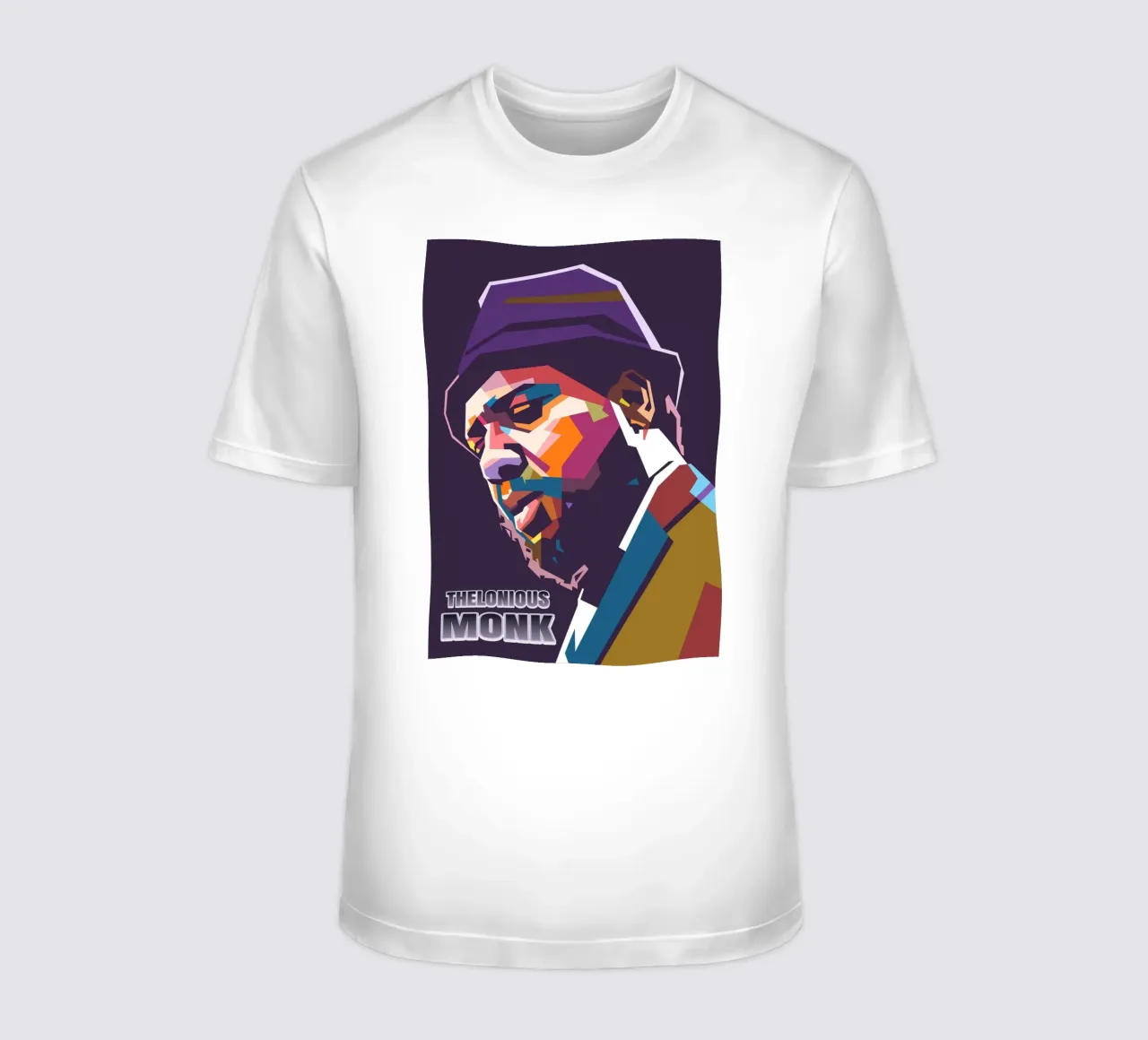 Ritratto pop art di Thelonious Monk t-shirt da Hantamrata