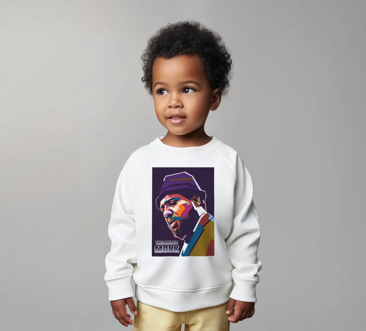 Retrato pop art de Thelonious Monk sudadera de bebé de Hantamrata