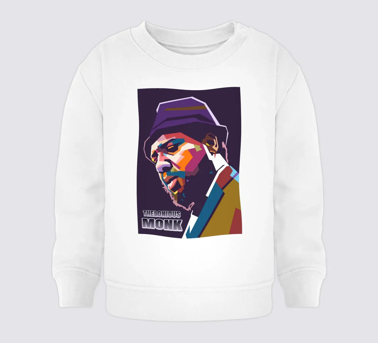Retrato pop art de Thelonious Monk sudadera de bebé de Hantamrata