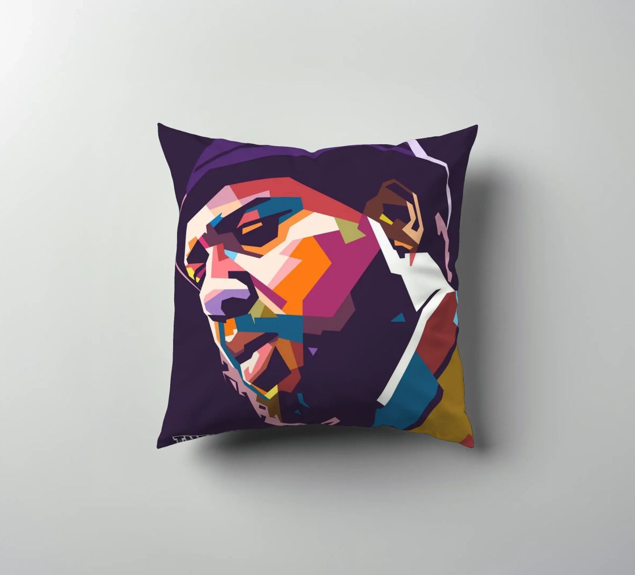Ritratto pop art di Thelonious Monk cuscino da Hantamrata