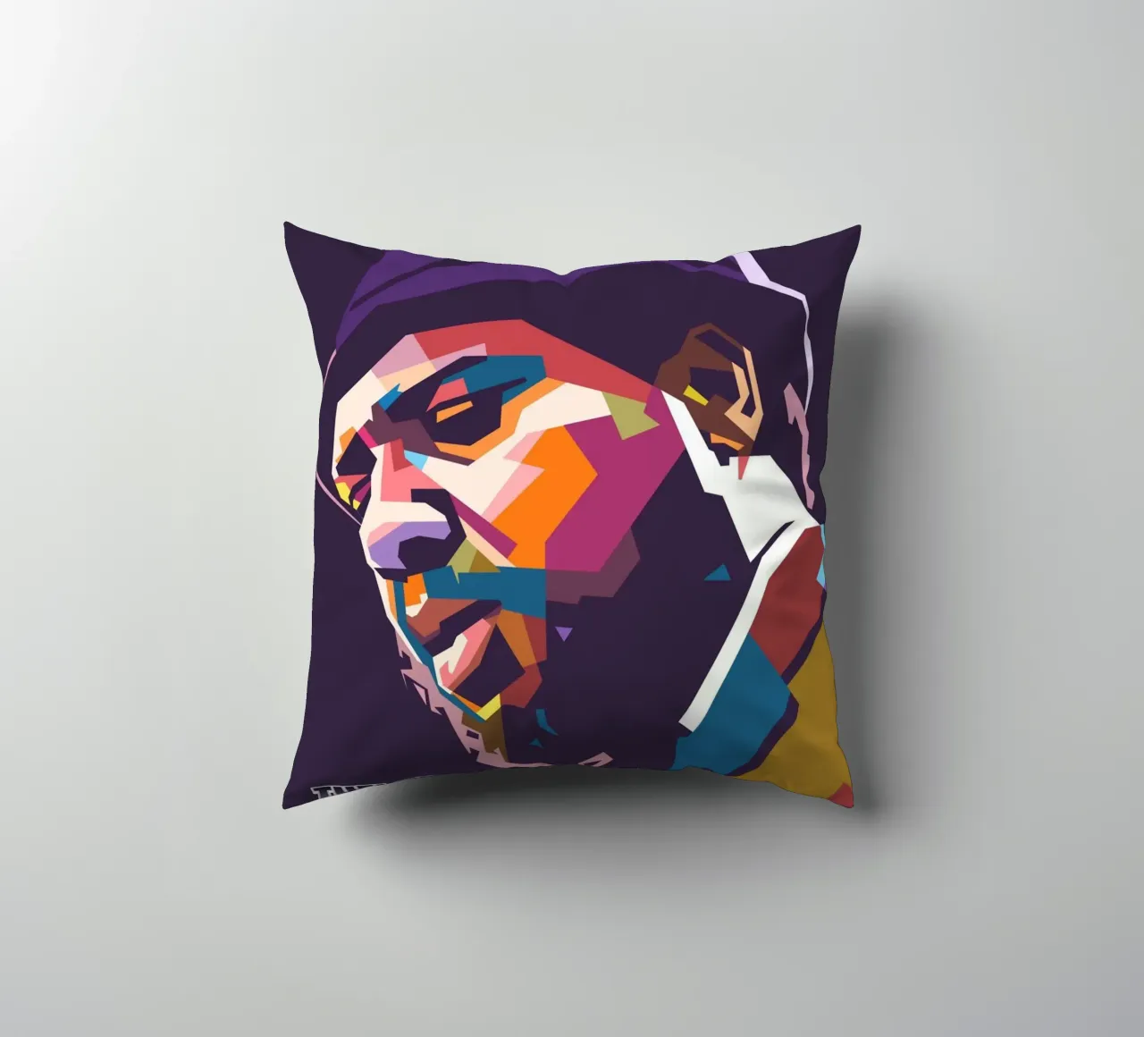 Retrato pop art de Thelonious Monk cojín de Hantamrata