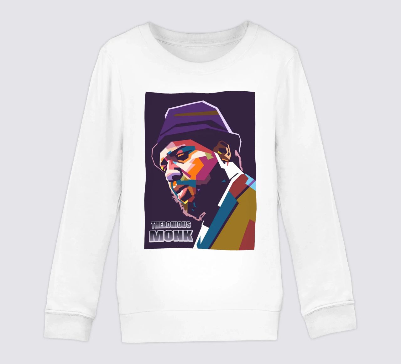 Ritratto pop art di Thelonious Monk felpa bambino da Hantamrata
