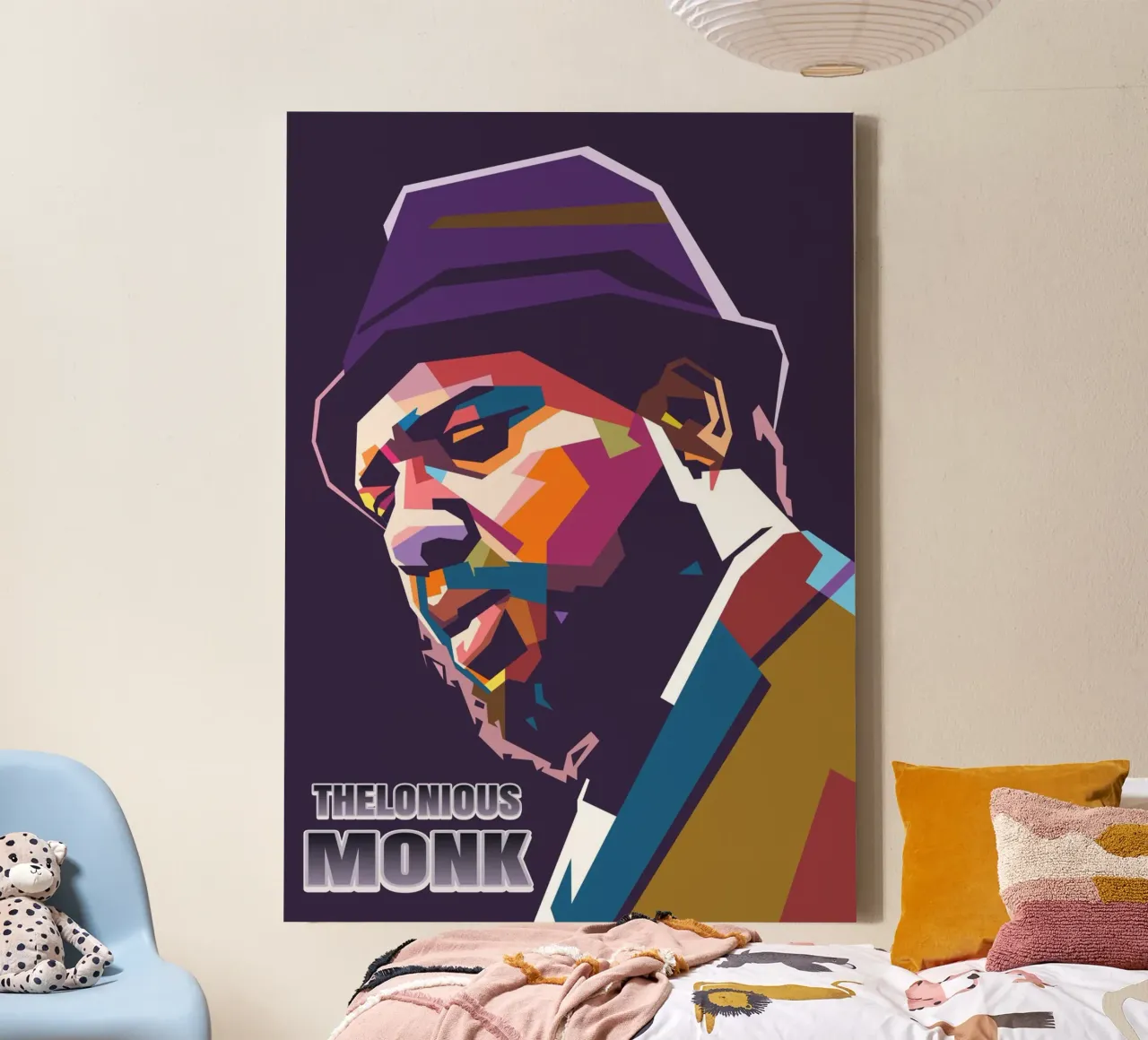 Thelonious Monk pop art portrait canvas by Hantamrata
