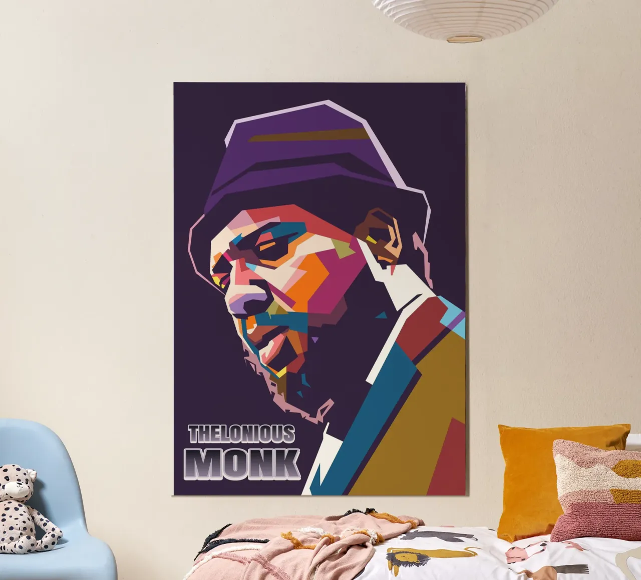 Ritratto pop art di Thelonious Monk carta hahnemühle da Hantamrata