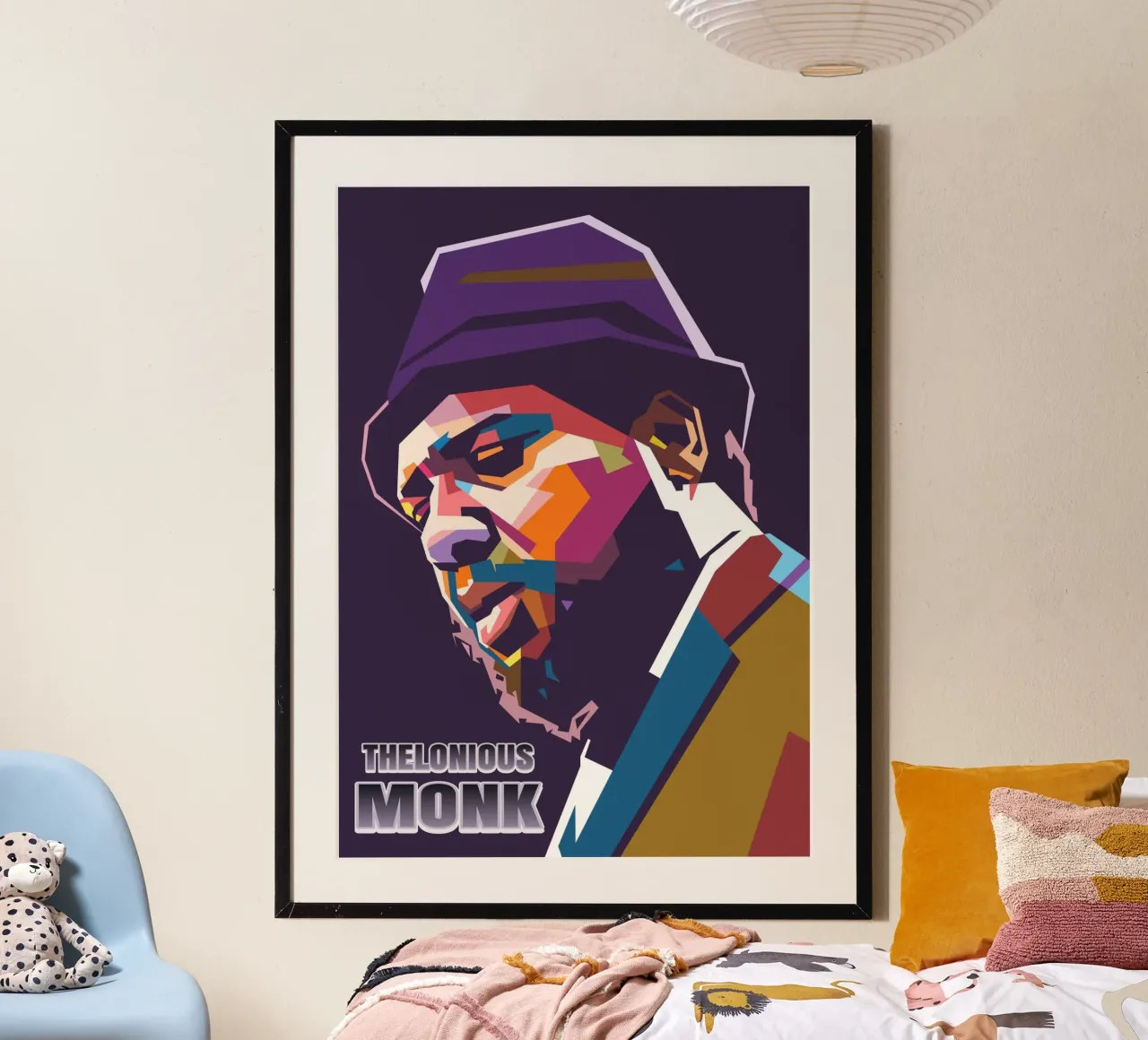 Ritratto pop art di Thelonious Monk carta hahnemühle da Hantamrata