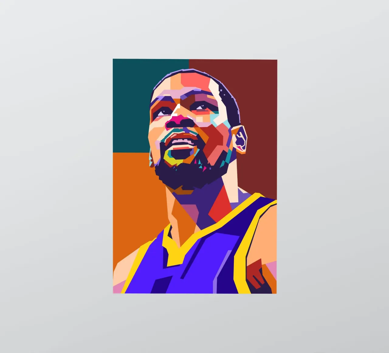 Kevin Durant, basketteur, portrait pop art autocollant de Hantamrata