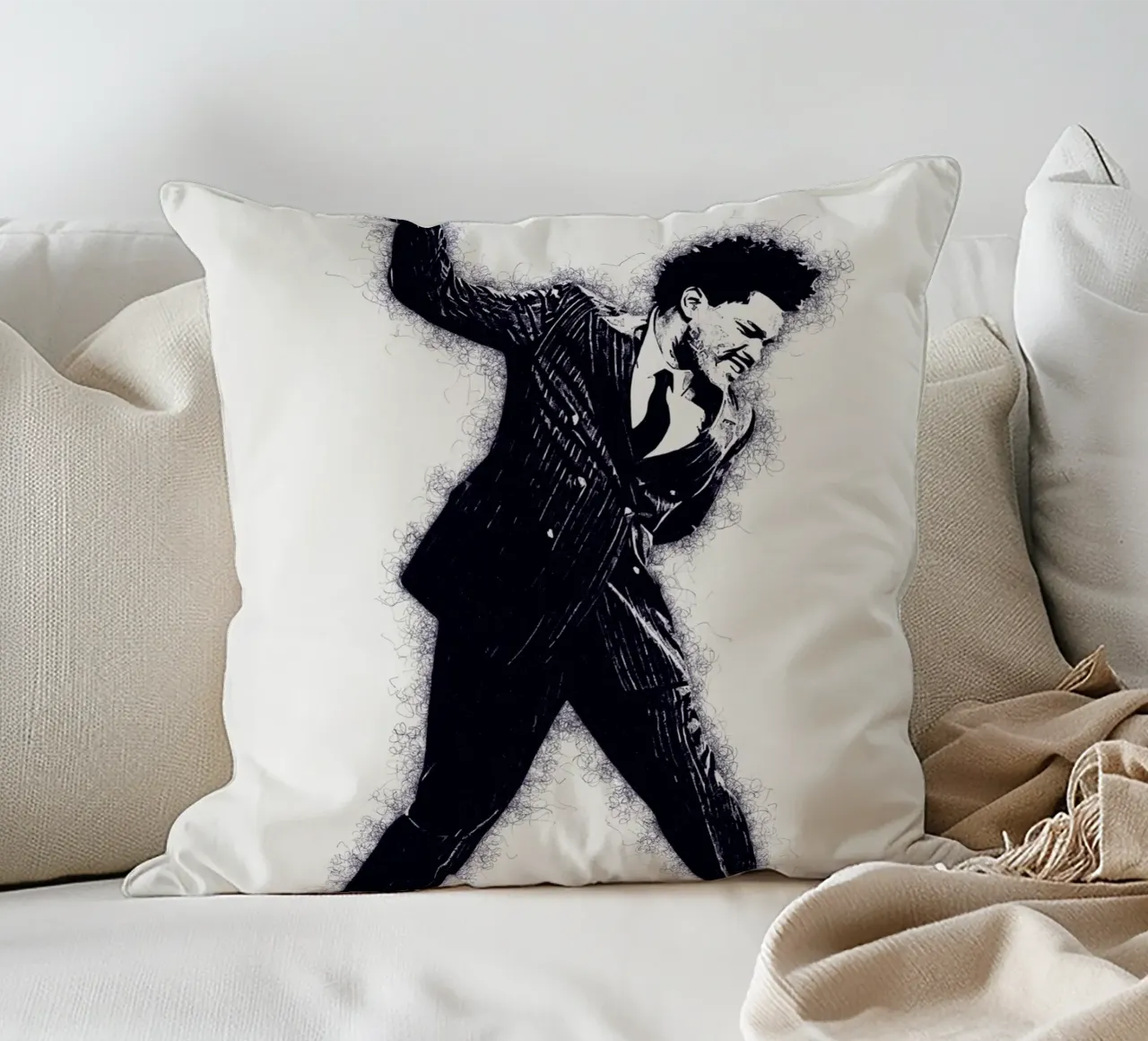L'arte di The Weeknd cuscino da neonartroom