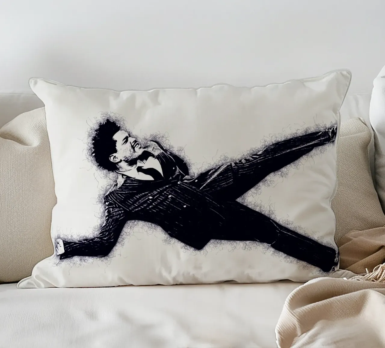 L'arte di The Weeknd cuscino da neonartroom