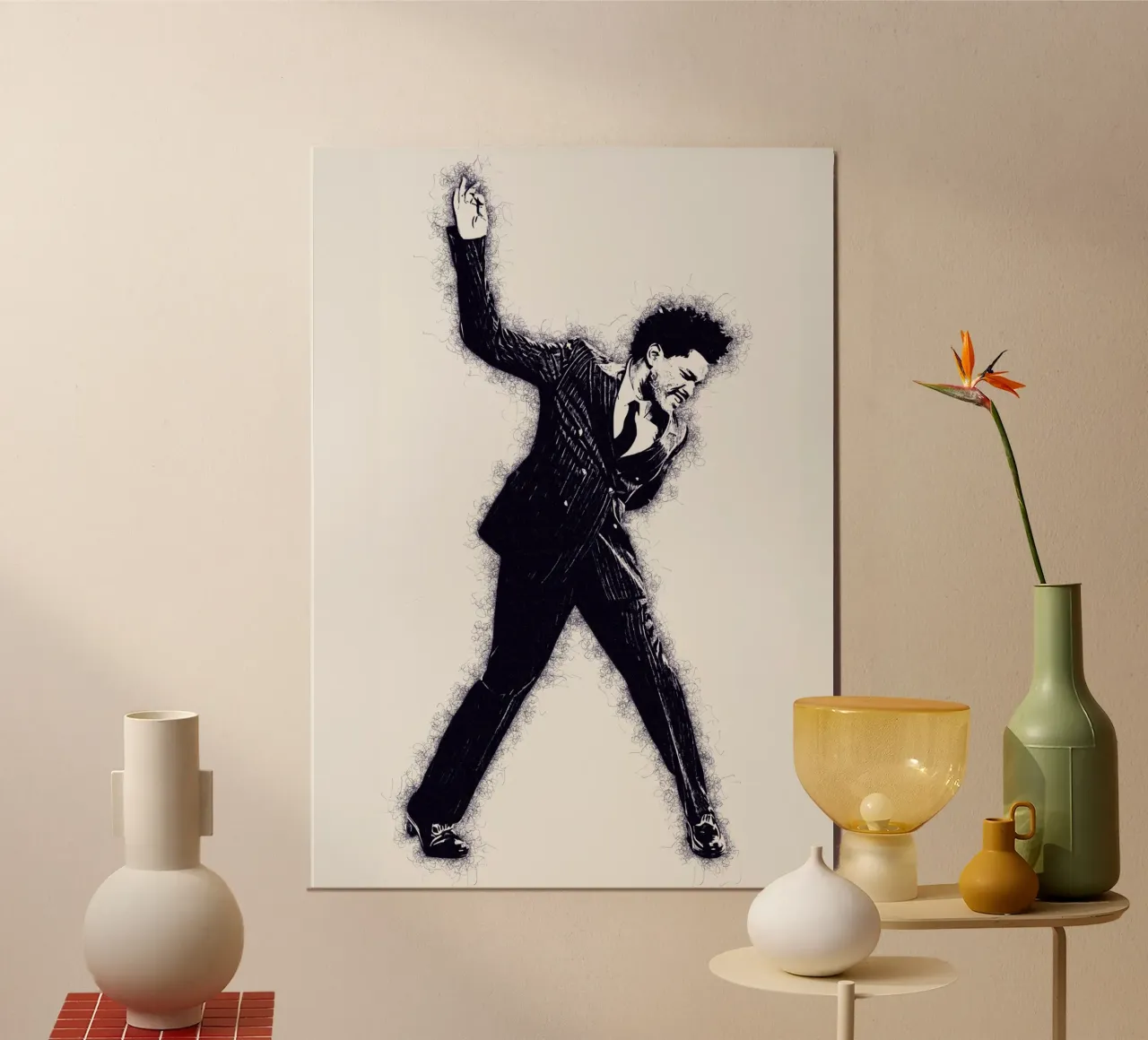 L'arte di The Weeknd alluminio dibond da neonartroom