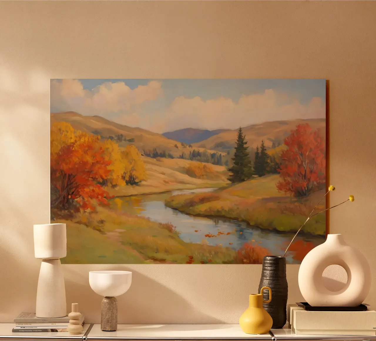 Herbstbrise im Tal Acryl-Glas von Art Center