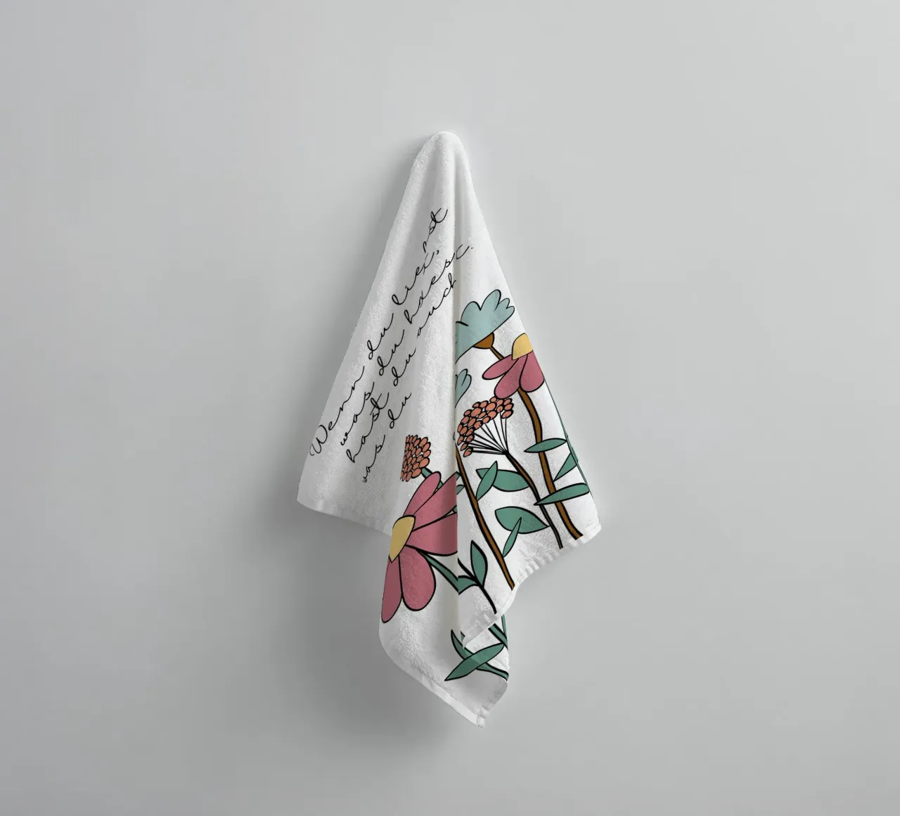 Wildblumen - wenn du liebst was du hast asciugamano da bagno da BAINAI