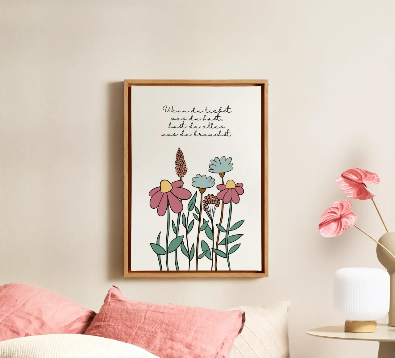 Wildblumen - wenn du liebst was du hast canvas by BAINAI