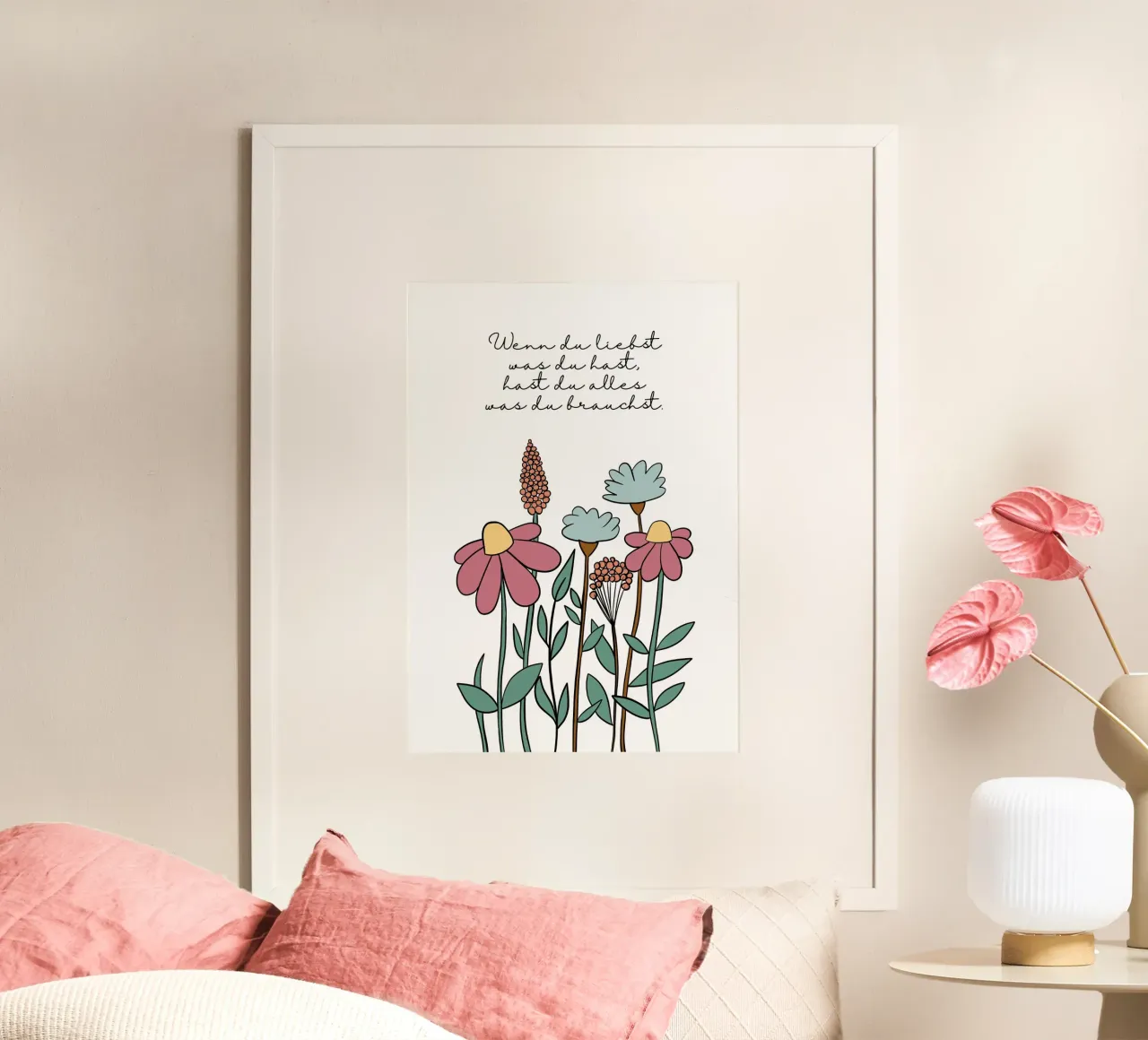 Wildblumen - wenn du liebst was du hast poster da BAINAI
