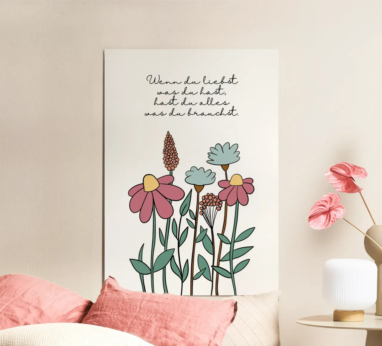 Wildblumen - wenn du liebst was du hast poster da BAINAI