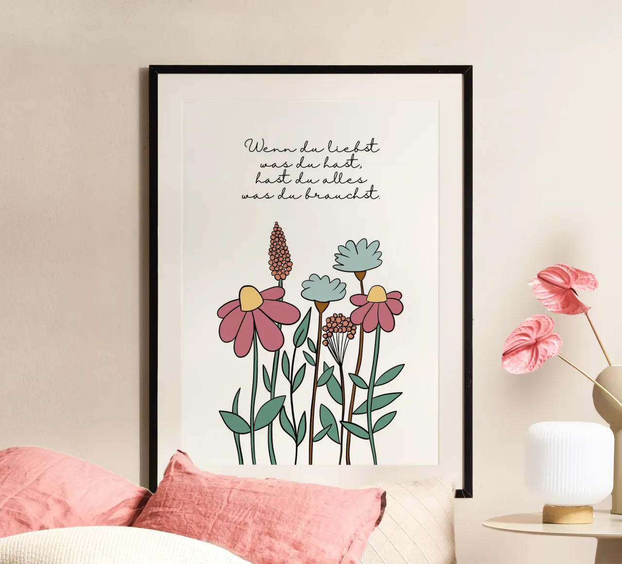 Wildblumen - wenn du liebst was du hast poster da BAINAI