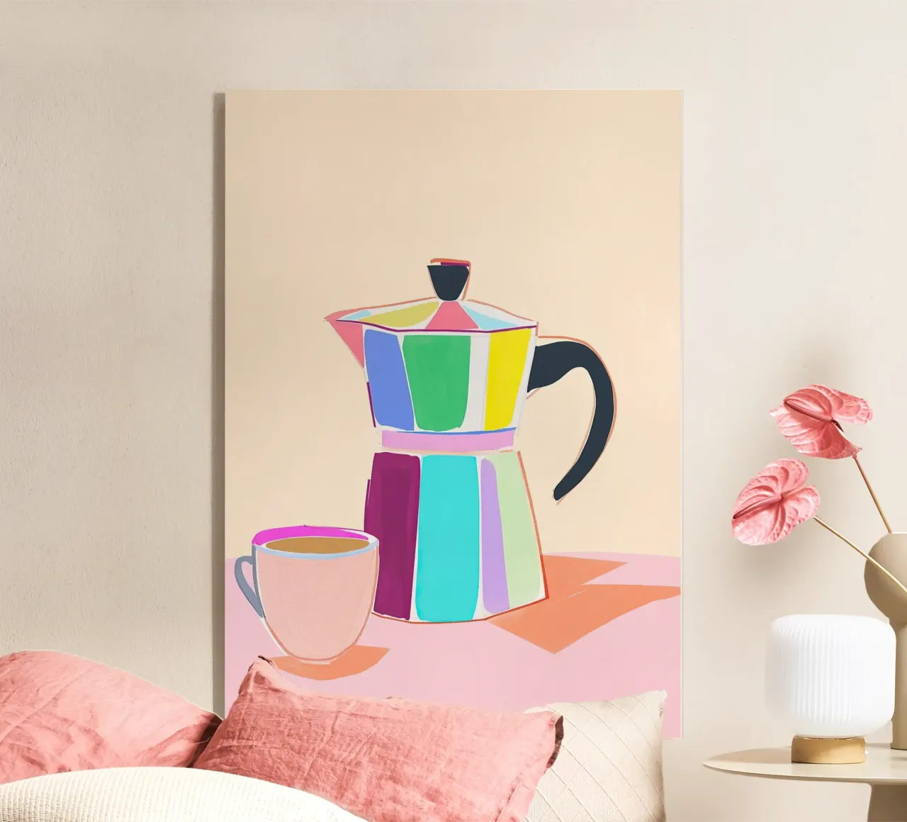 Gioco di colori con il caffè - Flat coffee art plexiglass da Nikis Art Studio
